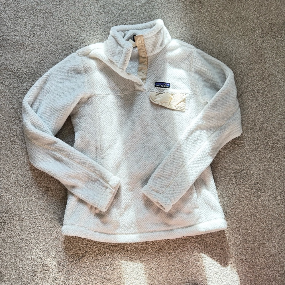 Patagonia Cream Cowl Neck Sweater